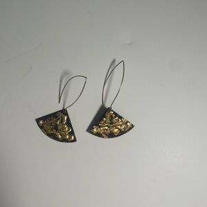 Elegant Black and Gold Earrings